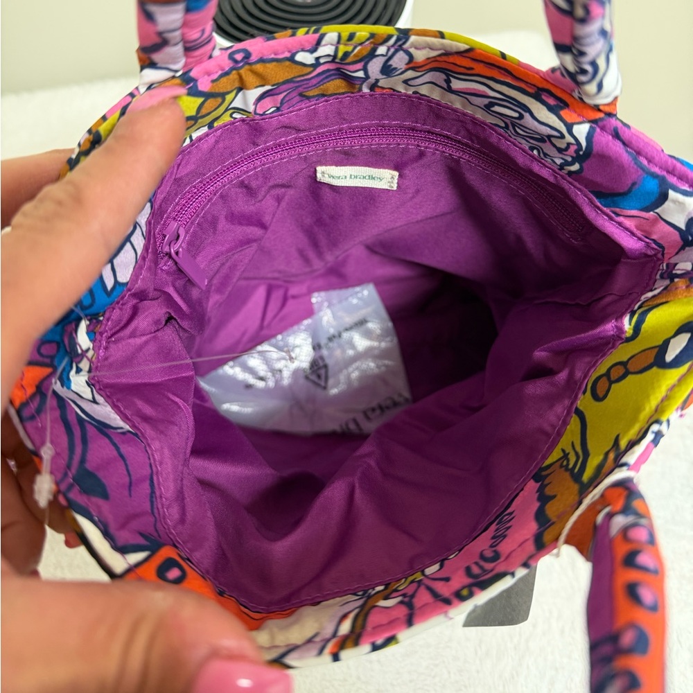 Vera Bradley Mini Original Tote Bag In The "FLUTTER" Pattern NWT - Picture 4 of 5